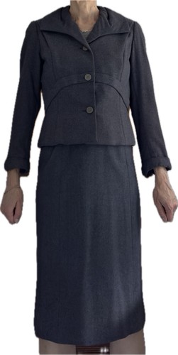Christian Dior New York Vintage 1950s Wool Skirt Suit Gray Size XS/S - Picture 24 of 24