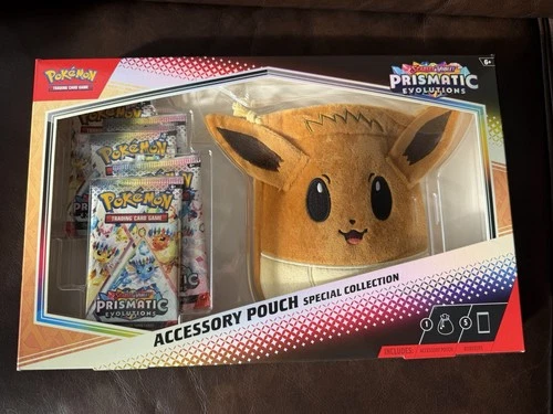 Pokémon TCG Prismatic Evolutions Accessory Pouch Special Collection Box Eevee