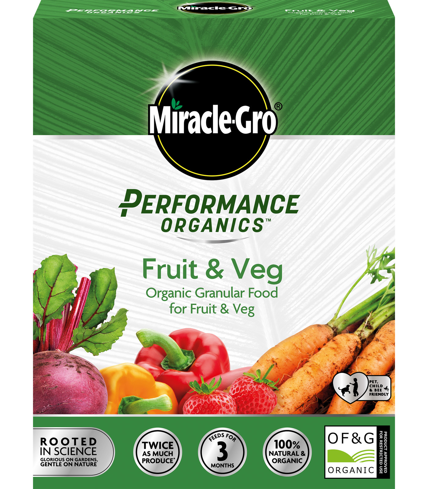 Miracle-Gro Performance Organic Fruit and Vegetable Granular Food 1kg Fertilizer