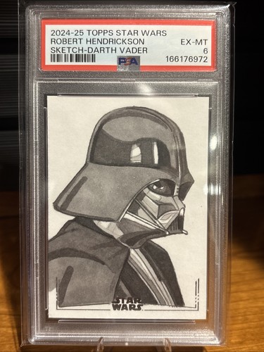 Topps Star Wars Card Darth Vader Hendrickson PSA 6