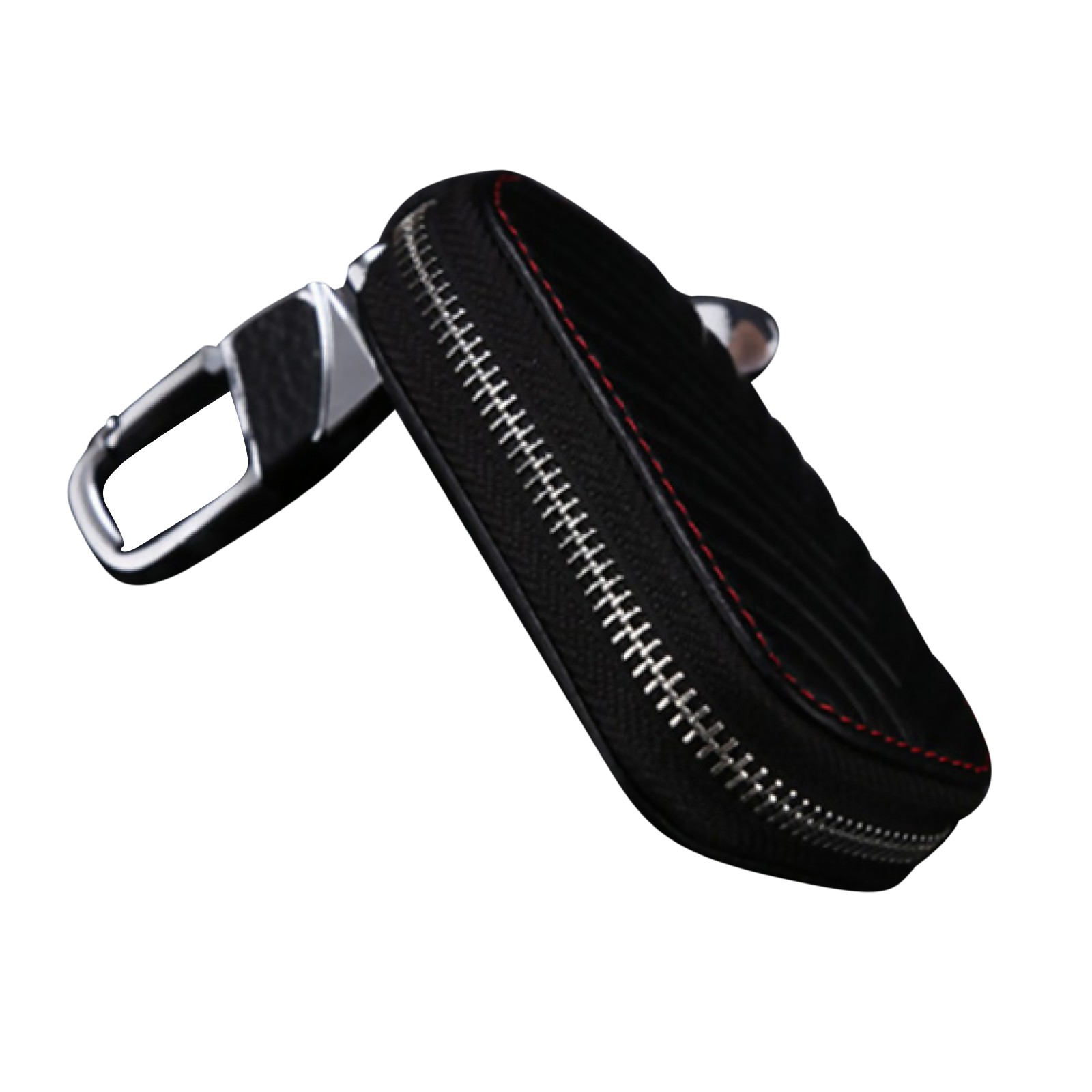 Car Key Chain Bag Genuine Leather Smart Key Holder Cover Remote Fob Zipper Case