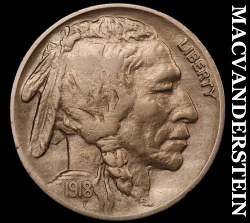 1918 Buffalo Nickel - Extra Fine+/ Almost Uncirculated Semi Key Date #i7199