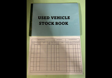 Light Blue VAT Used vehicle stock book car sales van bike records accounting