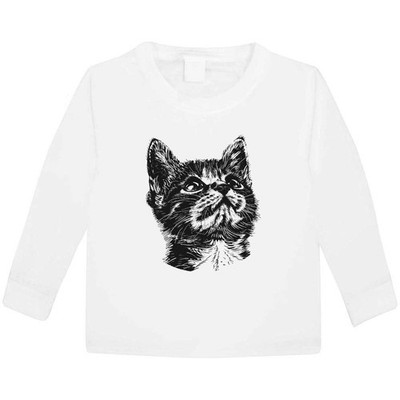 Kinder Langarmshirt ''Cute Kitten Look Up'' (KL060900)