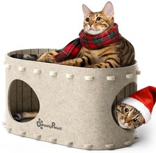 Cat House for Indoor Cats, Cat Bed Cave for Multiple  Large Cats Up to 22 Lb...