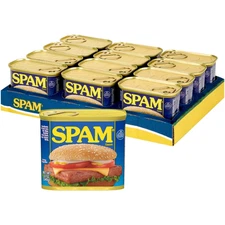 12 Ounce Pack of 12 SPAM Classic Canned Luncheon Meat Fully Cooked 180 Calories