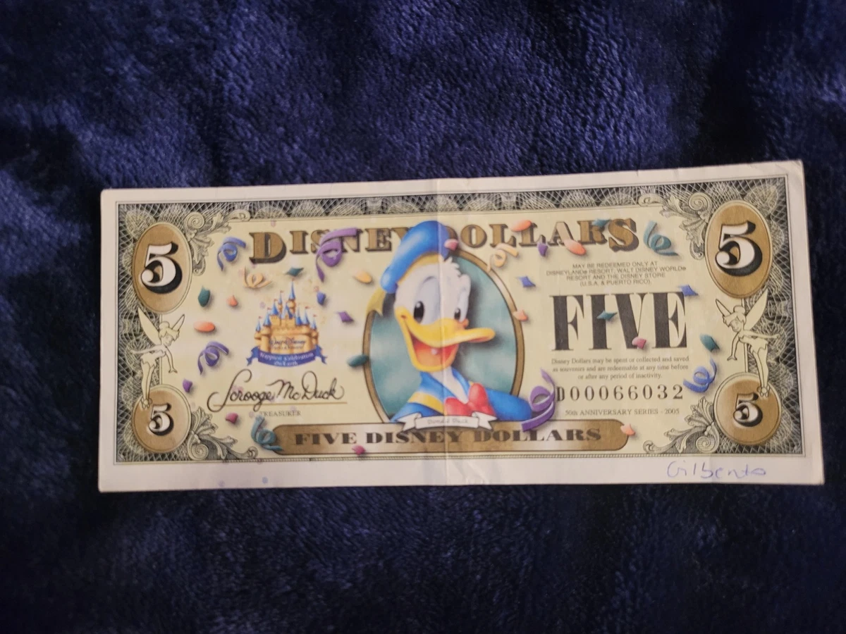 Donald Duck Disney Dollars (1968-Now) for sale | eBay