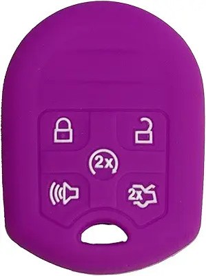 Key Fob Covr: 5 Buttons Silicone Remote Case Protector Fit for  Color: Purple
