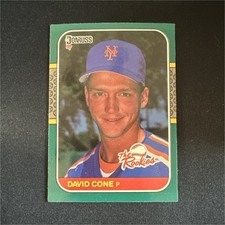 Donruss 1987 The Rookies David Cone #35 Rookie Base New York Mets Baseball