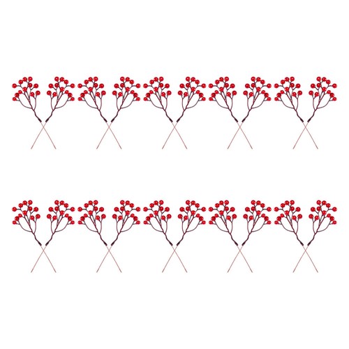  20 Stück Beeren Plektren für Blumengestecke Weihnachten Herzstück - Bild 9 von 12