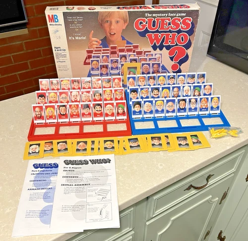 Vintage 1991 Guess Who? Board Game Milton Bradley Complete The Mystery Face Game