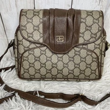 Gucci Shoulder Bag Gg Supreme Logo Old Leather