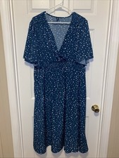 3X Maxi Dress Shein Plus Size Polka dot Green