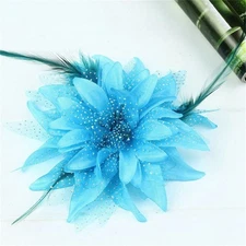 Woman Lily Flower Side Hair Clips Non Slip Branch Flower Hair Clip Party