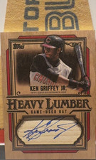 Topps 2025 Heavy Lumber Ken Griffey Jr. Autograph Relic Game-Used Bat Reds