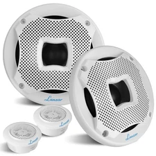 Lanzar Two-Way Marine Component Speaker Systems-450 Watts w/ 4 Ohm Impedance