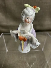 Antique 1920s Schneider ? Court Woman Lady Letter Half Pin Cushion Doll Germany