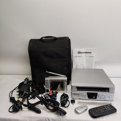 ROADSTAR VDR6206 VHS VIDEO CASSETTE PLAYER ROADSTAR LCD4004 4'' TFT LCD COLOR TV