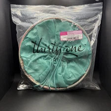 Thirty One Storage Bin Tote Round 9x10" Sunny Stripes Collapsible Cinch Top NIP