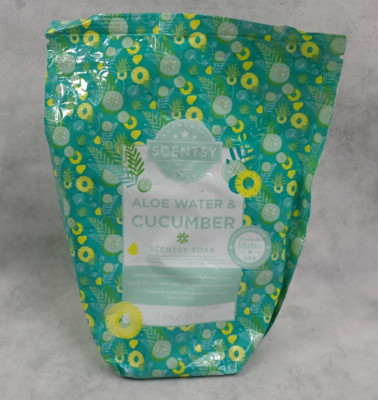 Scentsy Soak Aloe Water & Cucumber Bath Salts 2LB - New