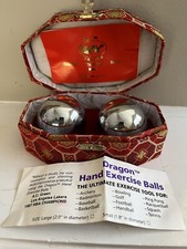 Chinese Metal Balls Hand Therapy Ball Hand Exercise Balls Stress Relief Silver