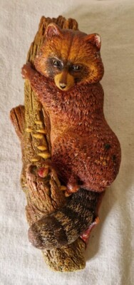 60er Jahre BOSSONS KREIDEGESCHIRR ''WASCHBÄR'' WANDSKULPTUR