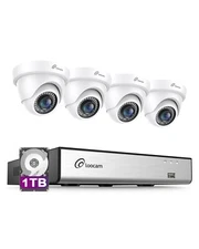 Loocam 1080P 8CH Security Camera System 1TB, AI Smart Human/Vehicle Detection