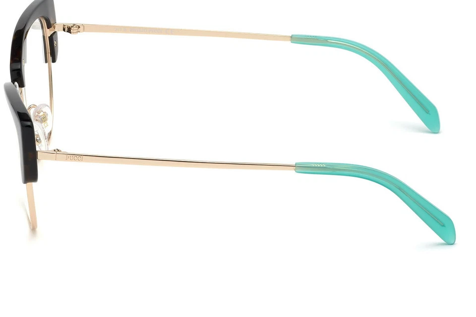 Marco de gafas de metal dorado tortuga Emilio Pucci EP5102 052 54-18-140 5102 Foto 4 de 4