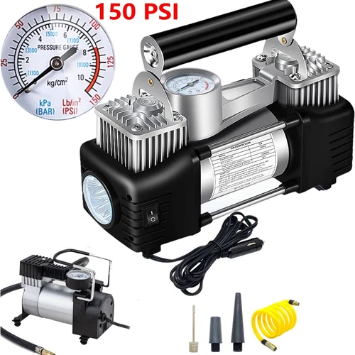 Heavy Duty Portable Air Compressor Car Tire Inflator Electric Pump Auto 12V