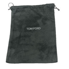 Authentic Tom Ford Dust Bag Gray Logo Suede Drawstring Travel Storage Tie Belt