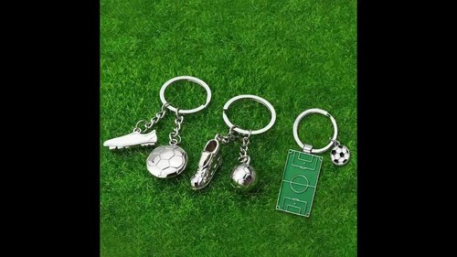 Creative Simulation Mini Soccer Football Field Keyring Keychain Pendant Gift - Video 1 of 1