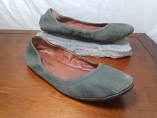 Lucky Brand Wo Sz. 8 M soft leather Comfort Flat Shoes OLive Green