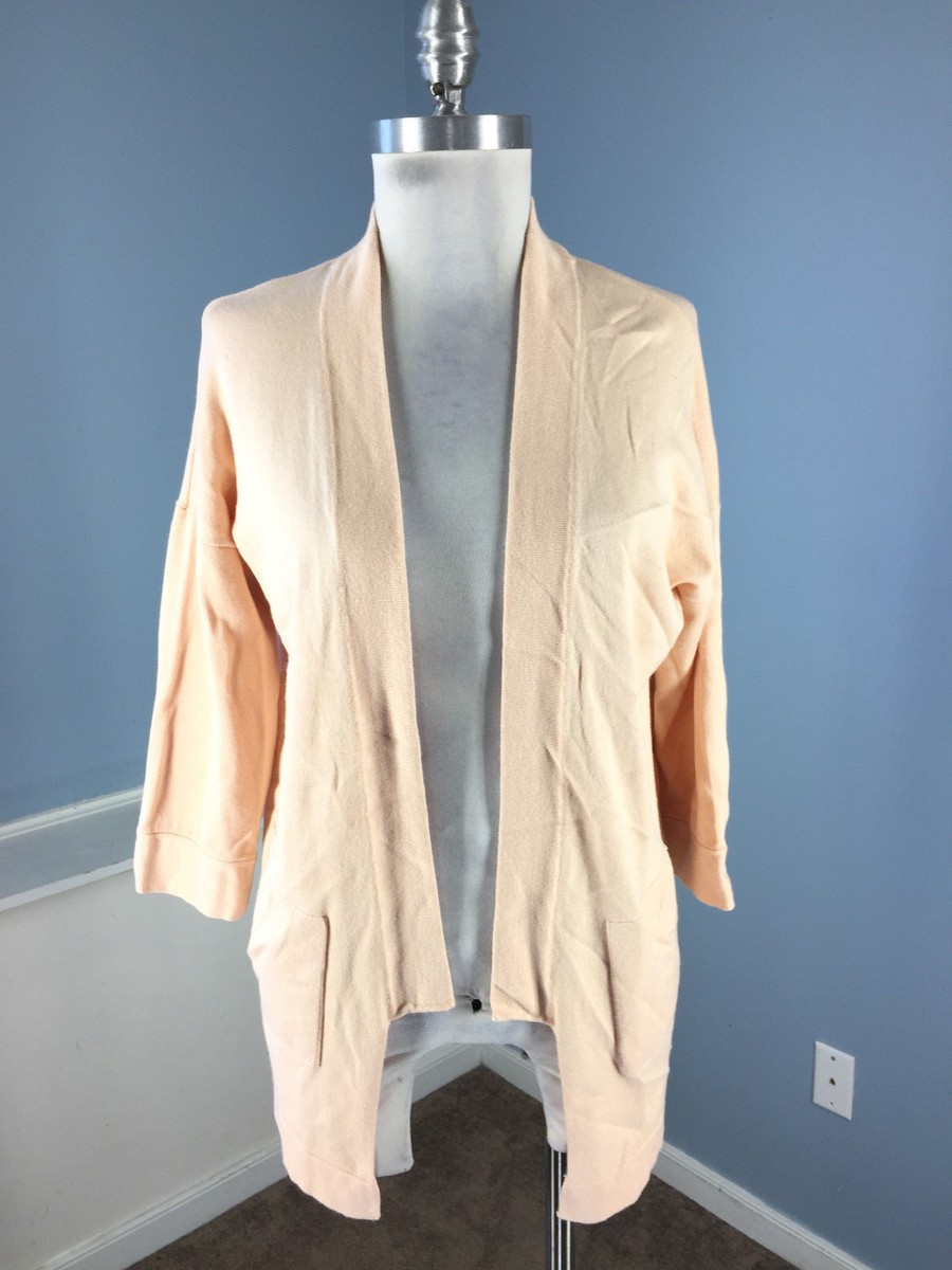 ZARA Knit Pink Blush M Open Cardigan sweater Excellent Stretch