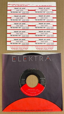 JAMIE BOND Heart Of Love / JON FIORE The Heavenly Kid 45 Elektra 7-69619 NEW +ts