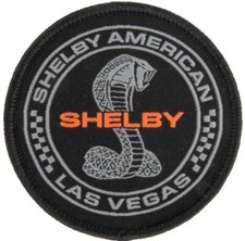 Patch - Shelby American Black Woven 2.5" * Mustang GT350 500 Cobra FREE SHIPPING
