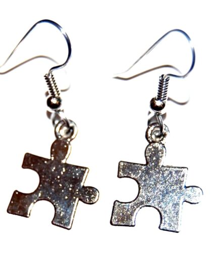 PUZZLE PIECE AUTISM AWARENESS EARRINGS * NECKLACE * BOOKMARK * U PICK * USA MADE - Picture 3 of 23