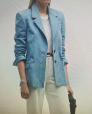 $648.00 Amazing Frame La Femme Denim Jacket Size 10