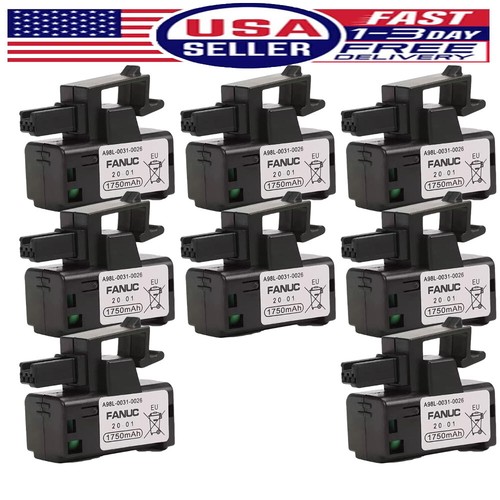 8Pcs New For Fanuc A98L-0031-0026 Fanuc A02B-0309-K102 3V 1750mAh Battery
