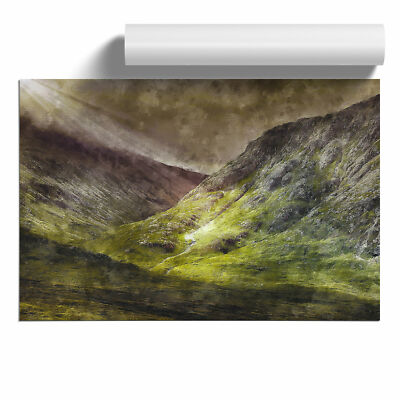 Berge von Glencoe in Schottland ungerahmtes Wandbild Poster Druck Deko
