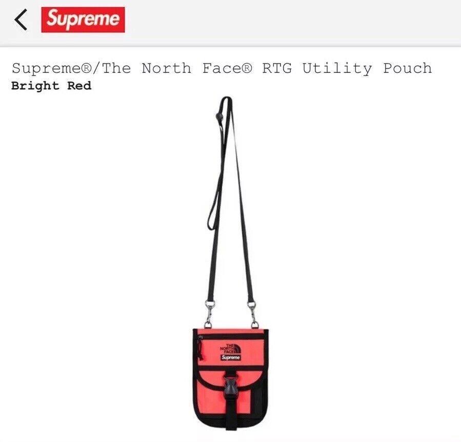 Supreme X The North Face RTG Utility Pouch Bright Red Ss20 for 