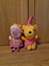 Princess Peppa Pig + Princess Teddy TY Beanies Beanie Babies Collection