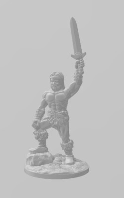 Barbarian - DND - Pathfinder - RPG - Dungeon & Dragons - Miniature - Mini - 28 m