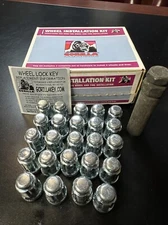 24 GORILLA SPLINE TUNER LOCK LUG NUT 12X1.25 1.25 ACORN WHEEL RIM CHROME CLOSE S