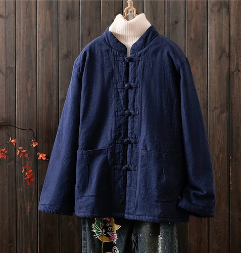 Women Cotton Padded Jacket Ramie Thick Coats Winter Parka Oversized Warm Tops - Bild 16 von 22