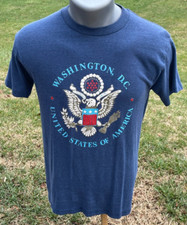 WASHINGTON D.C. Souvenir T-Shirt Vtg 80's Sz M Single Stitch 50/50 Sportswear 2