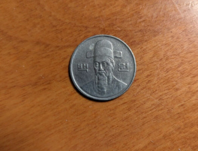 100ウォン硬貨 1991 韓国 100 won coin 1991 Korea s-l400.jpg