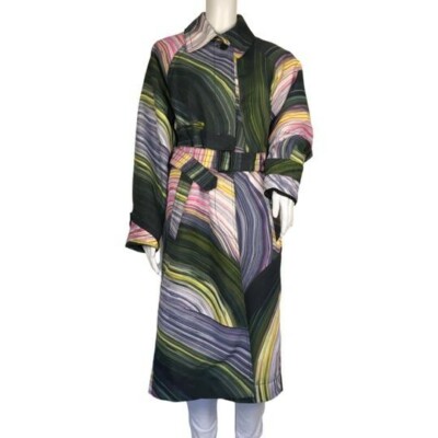 Diane Von Furstenberg Women's Jacket-Coat Horizon Stone Canteen Sz XS Multicolor