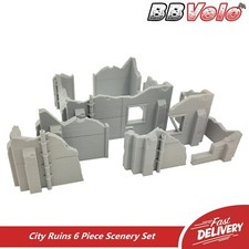 6PCS SCENERY SET City Ruins Buildings L Walls Wargaming 28mm Terrain For GW WH