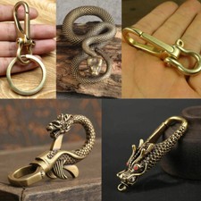 Solid Brass Key Chain Holder Keyrings Bag Wallet Chain Keychains With Snap Hook
