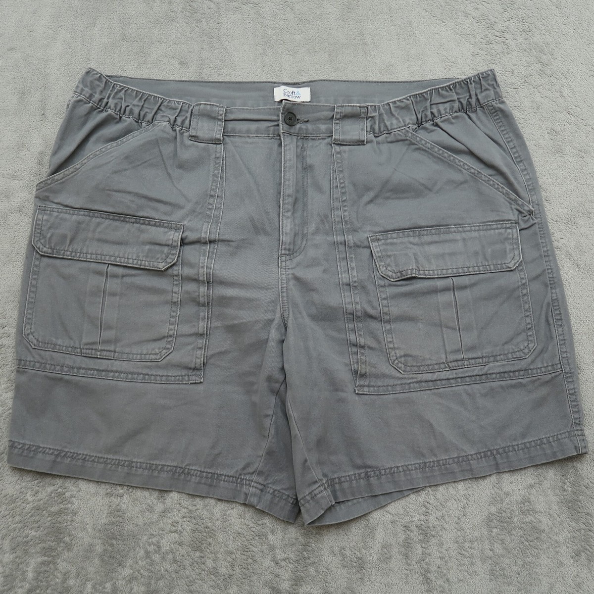 Croft Barrow Cargo Shorts Mens Size-46 Gray Chino 8